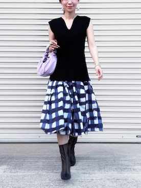 KAŃAさん（レディース・157cm）の夏コーディネート