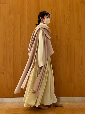 「MANOF（マノフ）のアイテム」を使った、KAŃAさん（レディース・157cm）の冬コーディネート