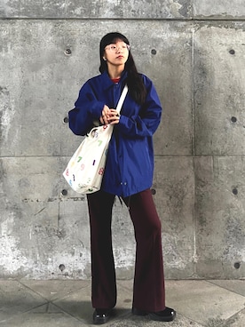 「GU（ジーユー）のアイテム（スタジャン）」を使った、Olly さん（レディース・162cm）の夏コーディネート