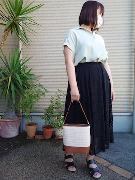 「Jua＞R　dhi（ジュアルディー）のアイテム」を使った、Riさん（レディース・158cm）の夏コーディネート