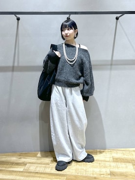 「アイテム（スウェットパンツ）」を使った、saya.さん（レディース・159cm・20代）の秋コーディネート