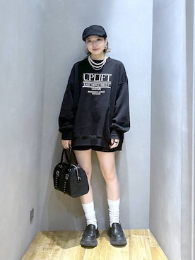 「アイテム（ハンチング/ベレー帽）」を使った、saya.さん（レディース・159cm・20代）の秋コーディネート