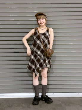 「アイテム（チュニック）」を使った、saya.さん（レディース・159cm）の夏コーディネート