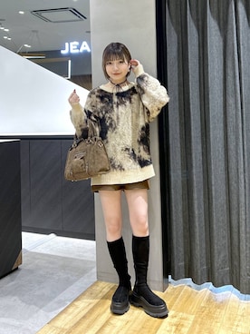 「アイテム（ボストンバッグ）」を使った、saya.さん（レディース・159cm・20代）の冬コーディネート