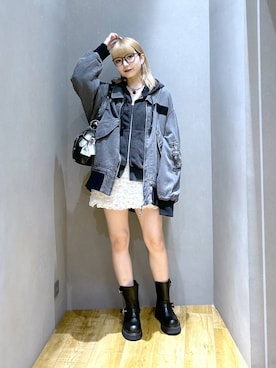 「ドットエスティ秋コーデ」｜「アイテム（ジャケット/アウター）」を使った、saya.さん（レディース・159cm）の秋コーディネート