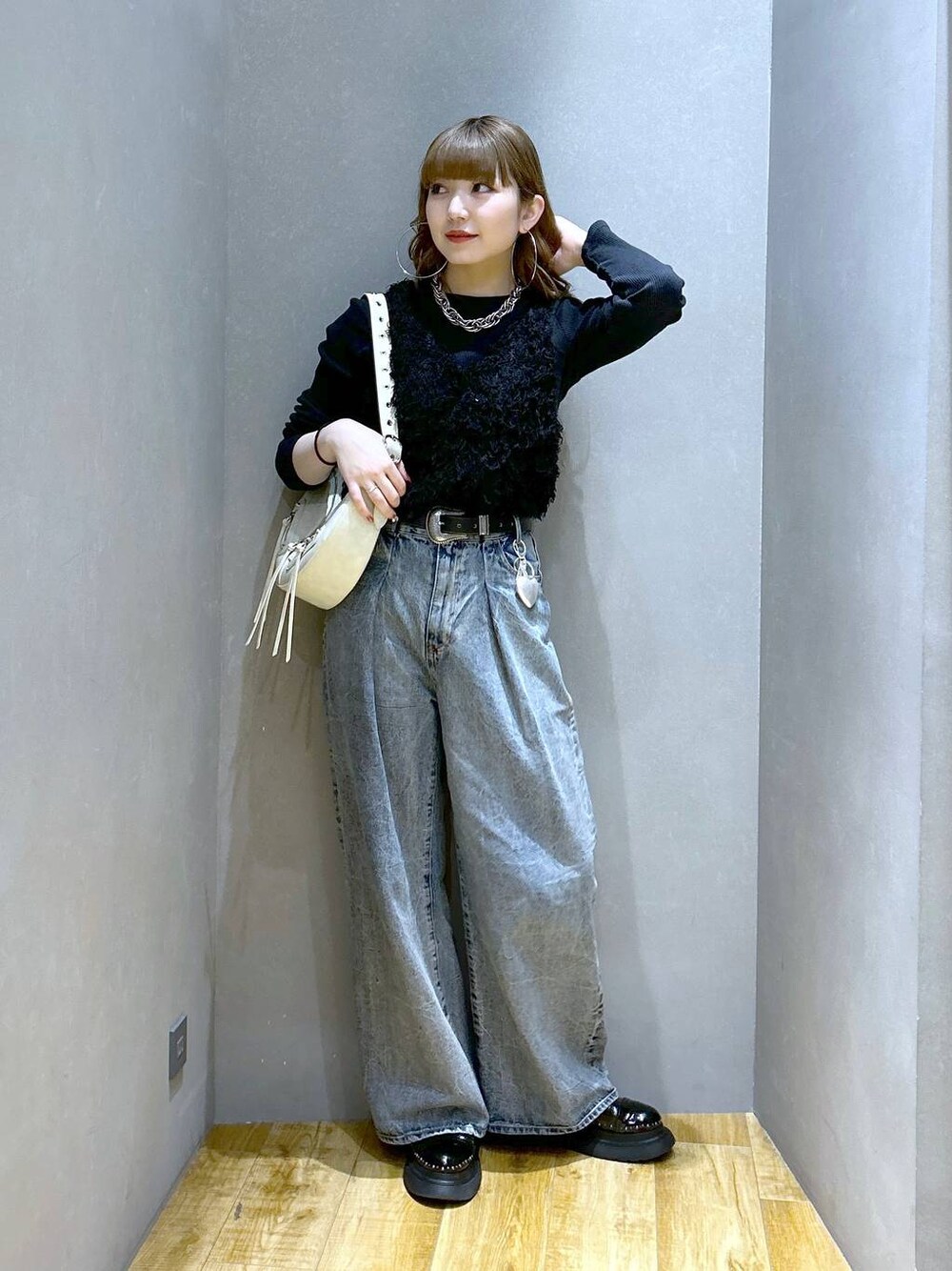 トップス n.e.o JEANASIS（ジーナシス）の「リブクロップドLS /103375（Tシャツ