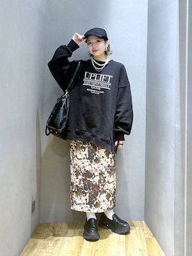 「アイテム（ハンチング/ベレー帽）」を使った、saya.さん（レディース・159cm・20代）の秋コーディネート