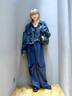 「JEANASIS（ジーナシス）のアイテム（デニムジャケット）」を使った、saya.さん（レディース・159cm）の秋コーディネート