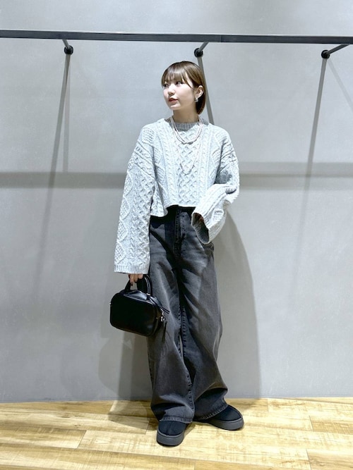 セール】【eL】Loose wide Denim Pants/246474（デニムパンツ）｜eL
