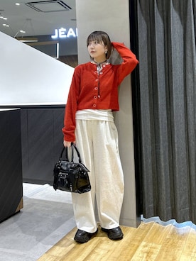 「アイテム（スウェットパンツ）」を使った、saya.さん（レディース・159cm・20代）の冬コーディネート
