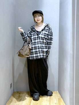 「アイテム（ハンチング/ベレー帽）」を使った、saya.さん（レディース・159cm・20代）の秋コーディネート