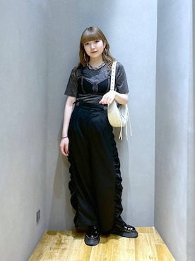 「JEANASIS（ジーナシス）のアイテム（その他トップス）」を使った、saya.さん（レディース・159cm）の春コーディネート