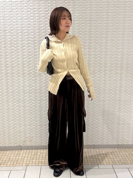 「アイテム（ハンドバッグ）」を使った、ユウリさん（レディース・158cm）の秋コーディネート