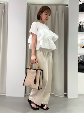 「女子会コーデ」｜ユウリさん（レディース・158cm）の夏コーディネート