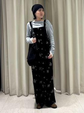 「KBF（ケイビーエフ）のアイテム（帽子）」を使った、ユウリさん（レディース・158cm）の秋コーディネート