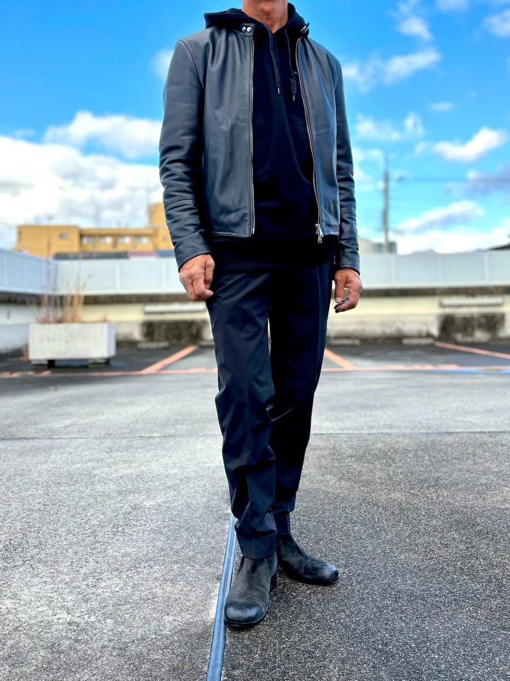 超美品✨近年モデル✨漂う漢の風格✨EMMETI ライダースジャケット 三越