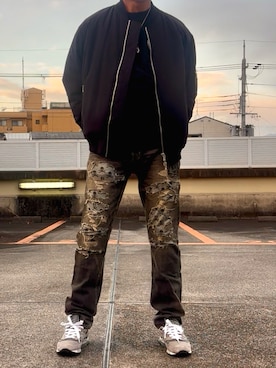 「アイテム（スウェット）」を使った、hiro(⁎⁍̴̆Ɛ⁍̴̆⁎)さん（メンズ・177cm）の冬コーディネート