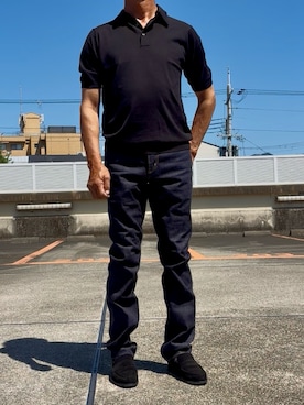 「アイテム（ポロシャツ）」を使った、hiro(⁎⁍̴̆Ɛ⁍̴̆⁎)さん（メンズ・177cm）の秋コーディネート