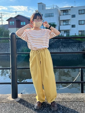 「SUGGESTION（サジェッション）のアイテム」を使った、.nenさん（レディース・148cm）の夏コーディネート