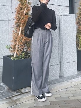 「BEAUTY&YOUTH UNITED ARROWS（ビューティーアンドユースユナイテッドアローズ）のアイテム（トートバッグ）」を使った、omi_165cmさん（レディース・165cm）の秋コーディネート