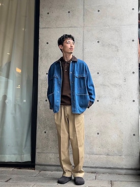 「アイテム（カバーオール）」を使った、mahiroさん（メンズ・174cm）の秋コーディネート