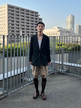 「URBAN RESEARCH（アーバンリサーチ）のアイテム（ローファー）」を使った、mahiroさん（メンズ・174cm）の春コーディネート