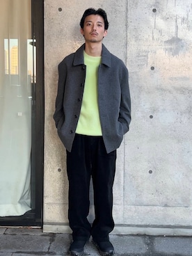 「アイテム（ピーコート）」を使った、mahiroさん（メンズ・174cm）の秋コーディネート