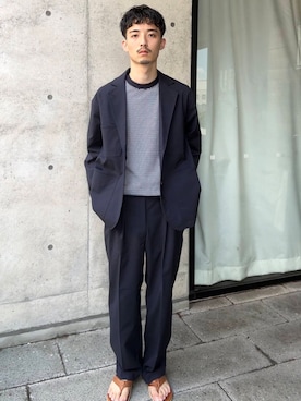 「アイテム（セットアップ）」を使った、mahiroさん（メンズ・174cm）の秋コーディネート