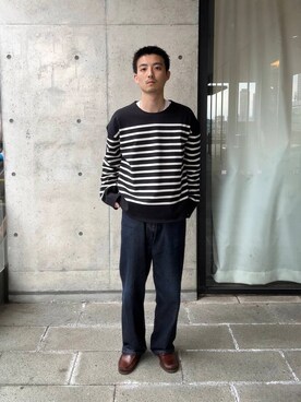 「URBAN RESEARCH（アーバンリサーチ）のアイテム（ローファー）」を使った、mahiroさん（メンズ・174cm）の春コーディネート