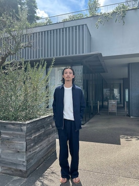 「アイテム（デニムジャケット）」を使った、mahiroさん（メンズ・174cm）の夏コーディネート