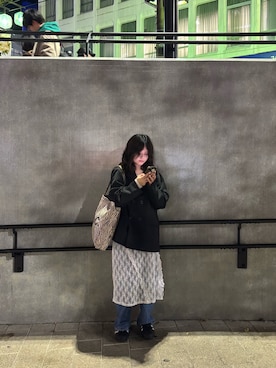 「アイテム（チュニック）」を使った、めいさん（レディース・156cm）の秋コーディネート