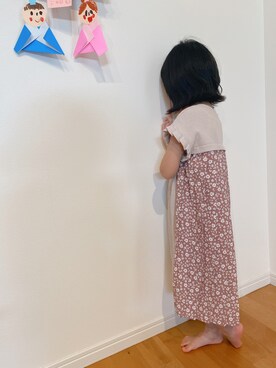 「アイテム（ワンピース/ドレス）」を使った、いしあささん（キッズ・110cm）の夏コーディネート