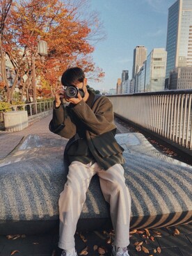 「URBAN RESEARCH（アーバンリサーチ）のアイテム（ブルゾン）」を使った、cho COpi さん（メンズ・164cm）の冬コーディネート