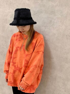 「SLY（スライ）のアイテム（帽子）」を使った、アンダープラウ AEON釧路店さん（レディース・158cm）の秋コーディネート