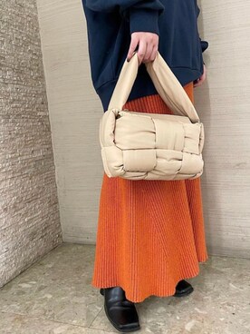 「EVOL（イーボル）のアイテム（バッグ）」を使った、アンダープラウ AEON釧路店さん（レディース・158cm）の冬コーディネート
