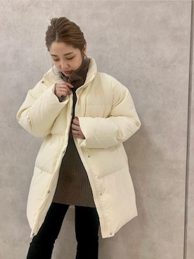 「Ungrid（アングリッド）のアイテム（ダウンジャケット/コート）」を使った、アンダープラウ AEON釧路店さん（レディース・158cm）の秋コーディネート