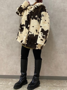 「SLY（スライ）のアイテム（ステンカラーコート）」を使った、アンダープラウ AEON釧路店さん（レディース・151cm）の秋コーディネート