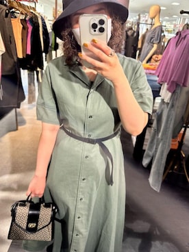 「アイテム（ワンピース/ドレス、グリーン系）」を使った、アンダープラウ AEON釧路店さん（レディース・151cm）の夏コーディネート