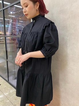 「SLY（スライ）のアイテム（ワンピース）」を使った、アンダープラウ AEON釧路店さん（レディース・151cm）の秋コーディネート