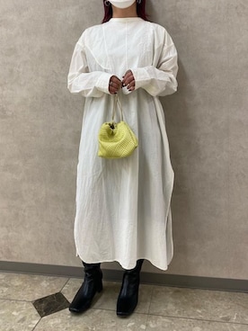 「TODAYFUL（トゥデイフル）のアイテム（シャツワンピース）」を使った、アンダープラウ AEON釧路店さん（レディース・151cm）の秋コーディネート