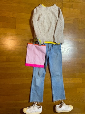 「NOMBRE IMPAIR（ノンブルアンペール）のアイテム（ニット/セーター）」を使った、marumikaさん（レディース・152cm）の冬コーディネート