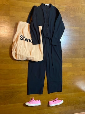 「select MOCA（セレクトモカ）のアイテム（オールインワン・サロペット）」を使った、marumikaさん（レディース・152cm）の秋コーディネート