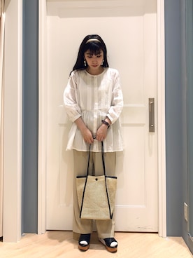 「インド綿」｜さ や か  ☺︎さん（レディース・160cm）の夏コーディネート