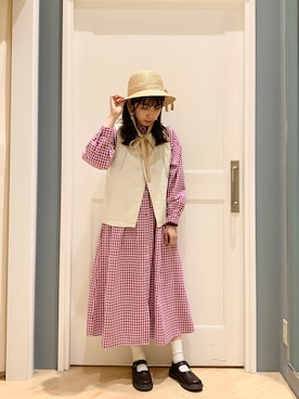 「ブレードハット」｜さ や か  ☺︎さん（レディース・160cm）の春コーディネート