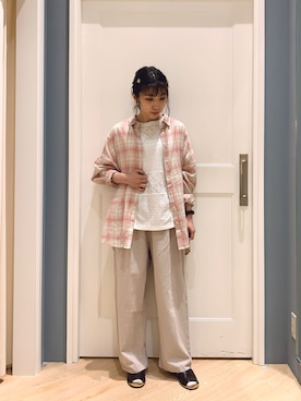 「Samansa Mos2（サマンサ モスモス）のセパレートサンダル（サンダル）」を使った、さ や か  ☺︎さん（レディース・160cm）の春コーディネート