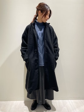 「sm2rhythm（サマンサモスモスリズム）のアイテム（その他アウター）」を使った、キノシタさん（レディース・158cm）の秋コーディネート
