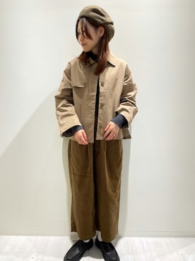 「チロリアンシューズ」｜「アイテム（その他アウター）」を使った、キノシタさん（レディース・158cm）の秋コーディネート