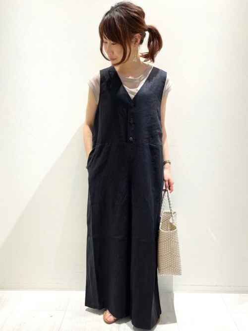 marimo♪　リネンサロペット リネンサロペット Mari／fog linen work（フォグリネンワーク