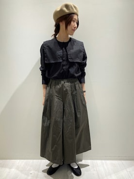「キュロット」｜「アイテム（その他シューズ）」を使った、キノシタさん（レディース・158cm）の秋コーディネート