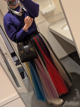 「UN3D.(アンスリード)のアイテム」を使った、しーばいあろえさん(レディース・157cm)の冬コーディネート